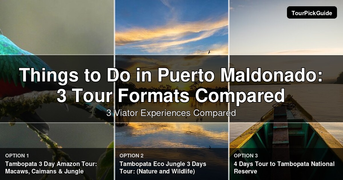 things to do in Puerto Maldonado – three Viator experiences compared