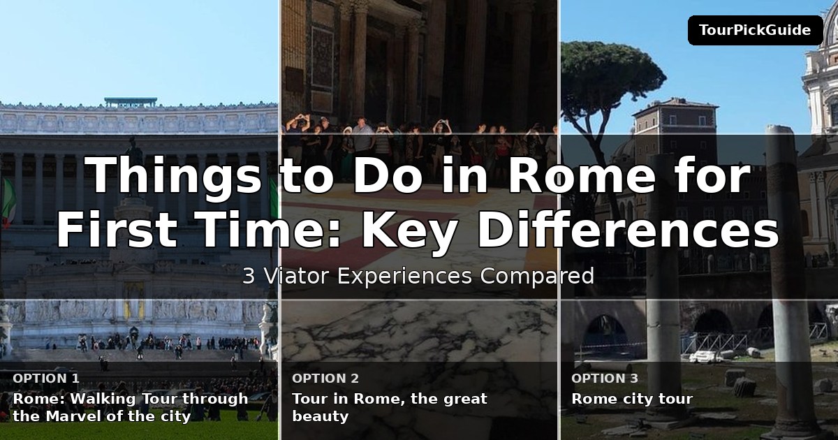 things to do in Rome for first time visitors – three Viator experiences compared