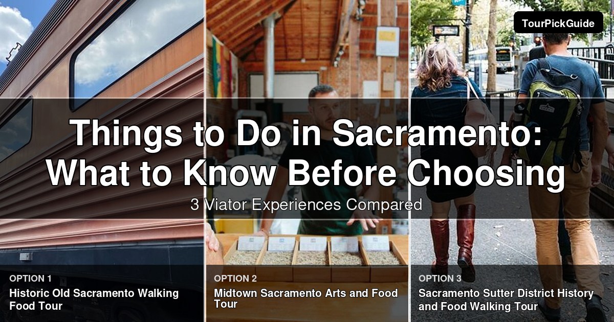 things to do in Sacramento – three Viator experiences compared