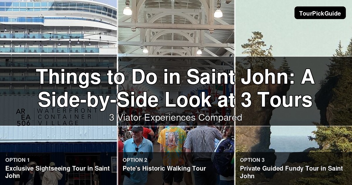 things to do in Saint John – three Viator experiences compared