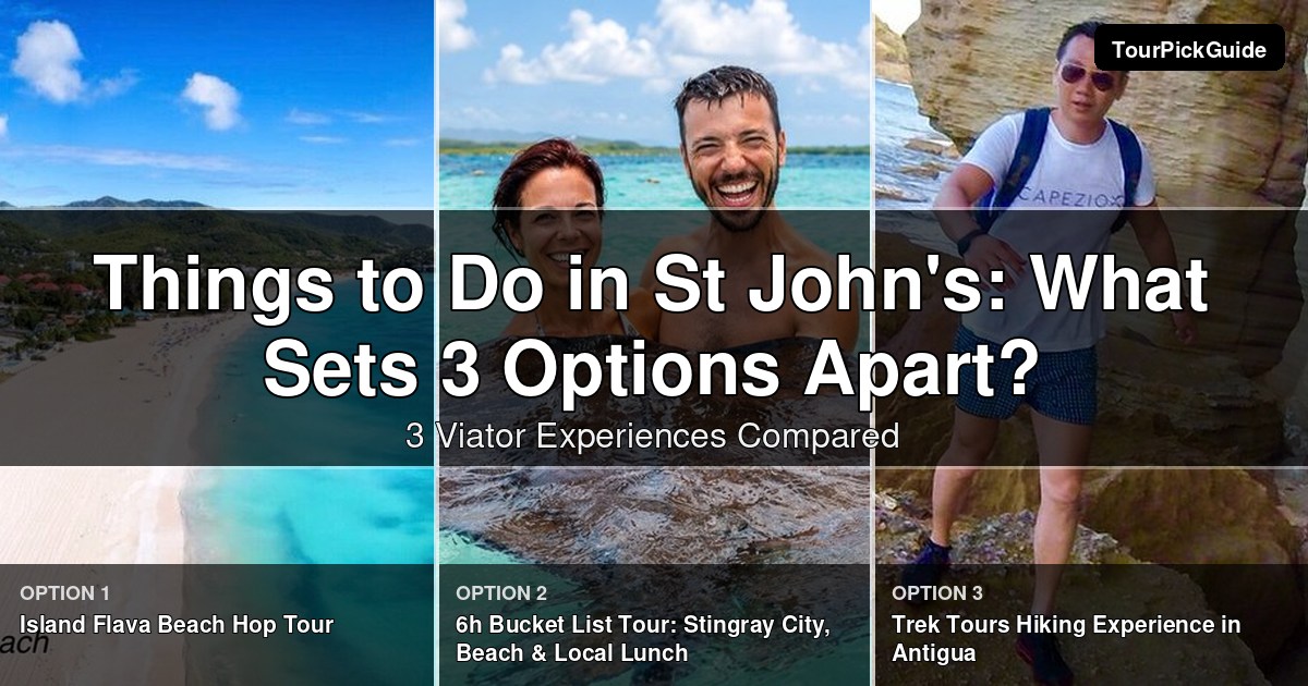 things to do in St John's – three Viator experiences compared