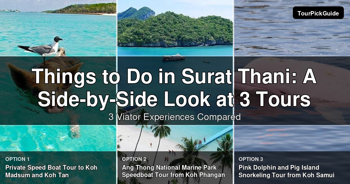 things to do in Surat Thani – three Viator experiences compared