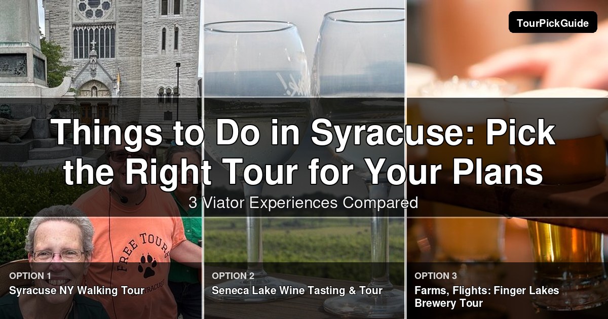 things to do in Syracuse – three Viator experiences compared