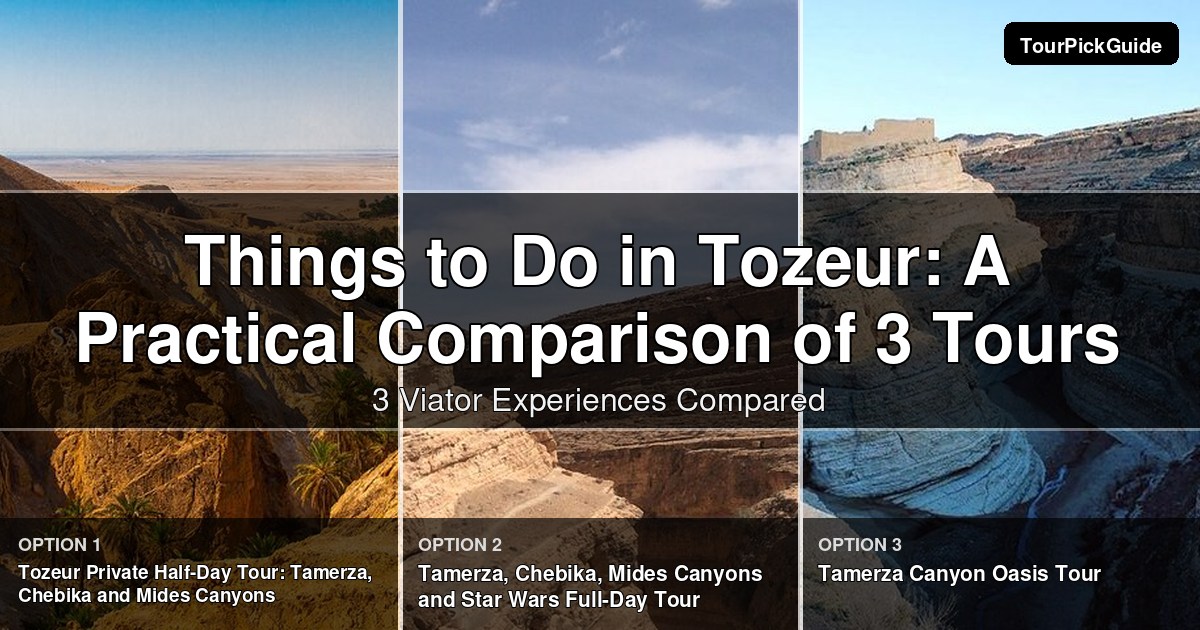 things to do in Tozeur – three Viator experiences compared