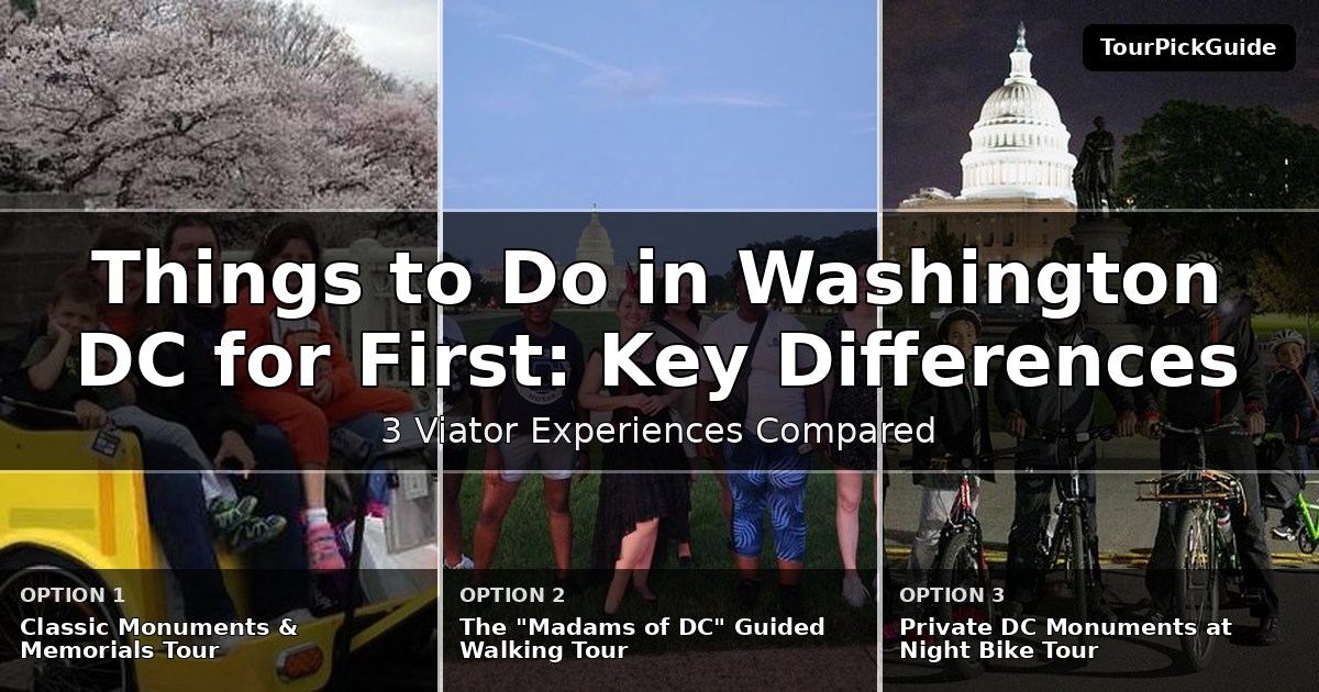 things to do in Washington DC for first time visitors – three Viator experiences compared
