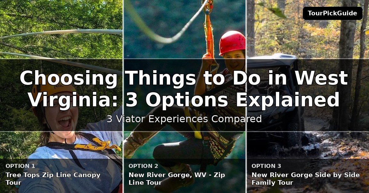 things to do in West Virginia – three Viator experiences compared