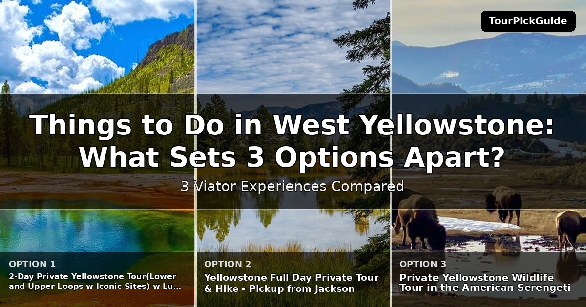 things to do in West Yellowstone – three Viator experiences compared