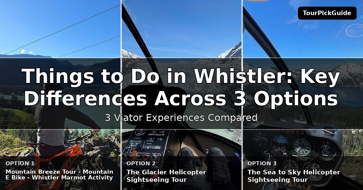 things to do in Whistler – three Viator experiences compared