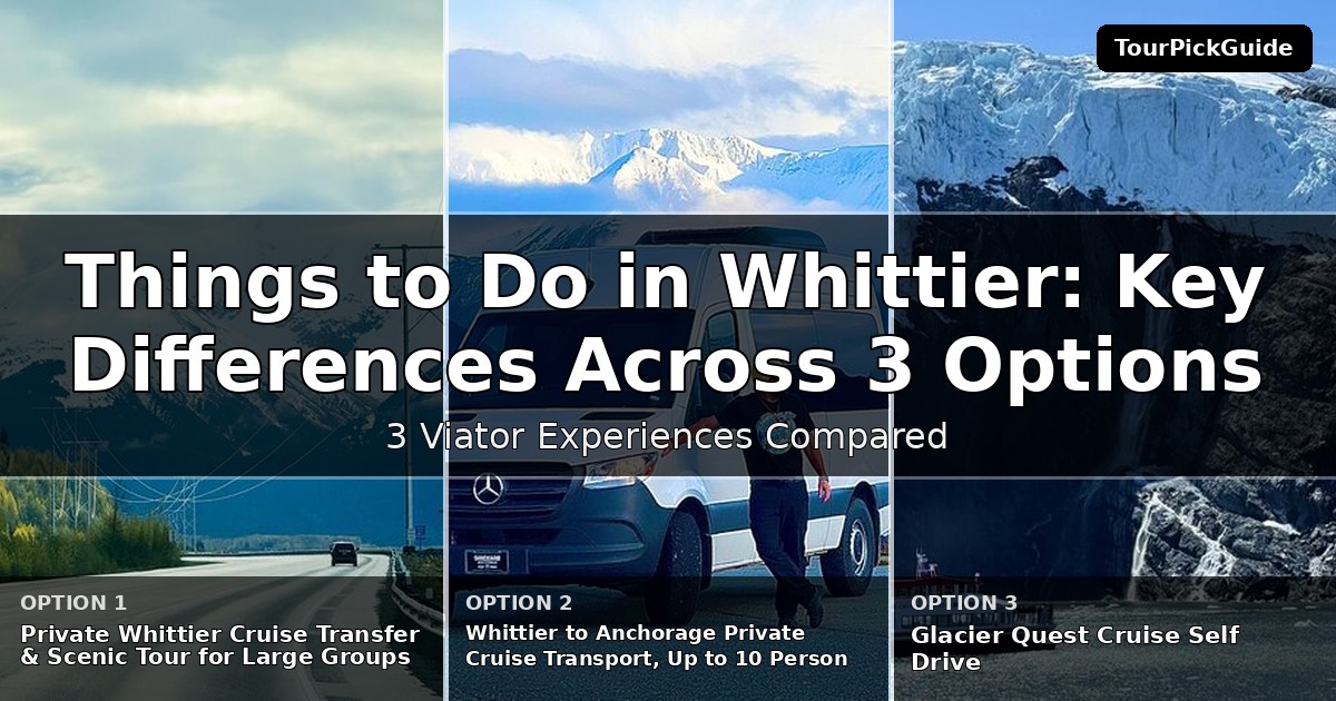 things to do in Whittier – three Viator experiences compared