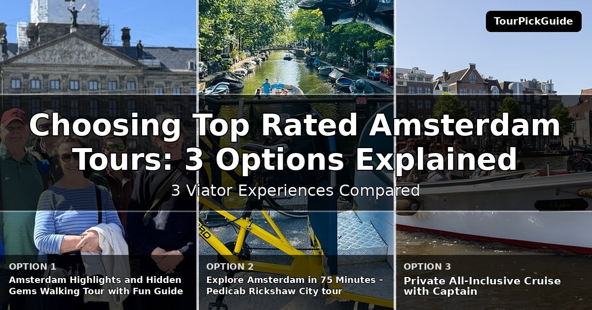 top rated Amsterdam tours – three Viator experiences compared