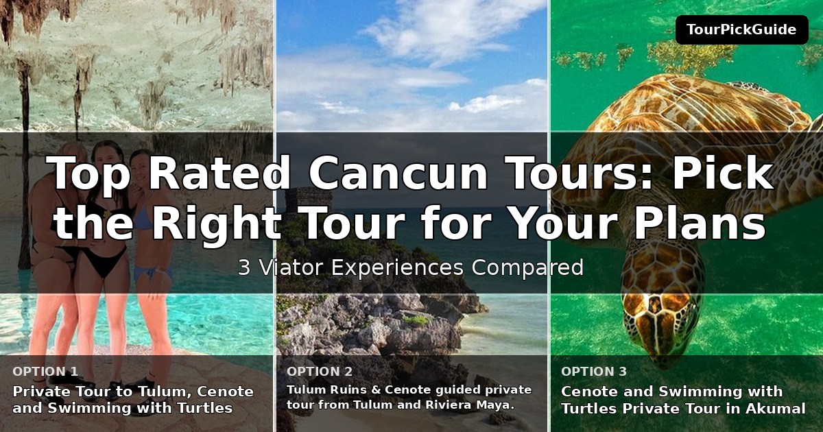 top rated Cancun tours – three Viator experiences compared