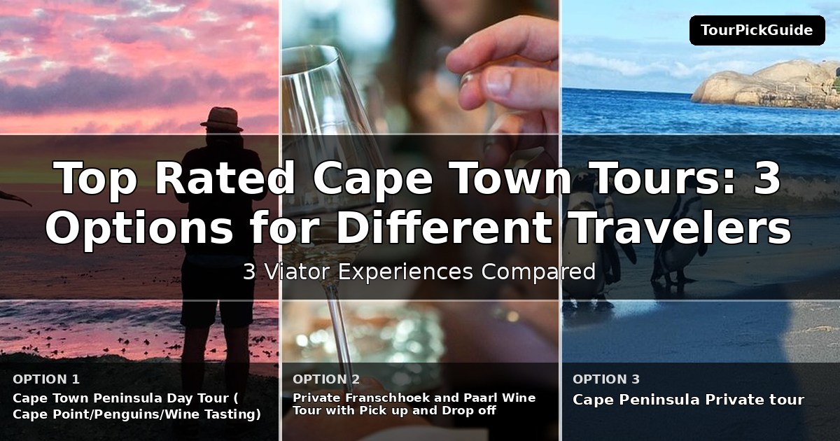 top rated Cape Town tours – three Viator experiences compared