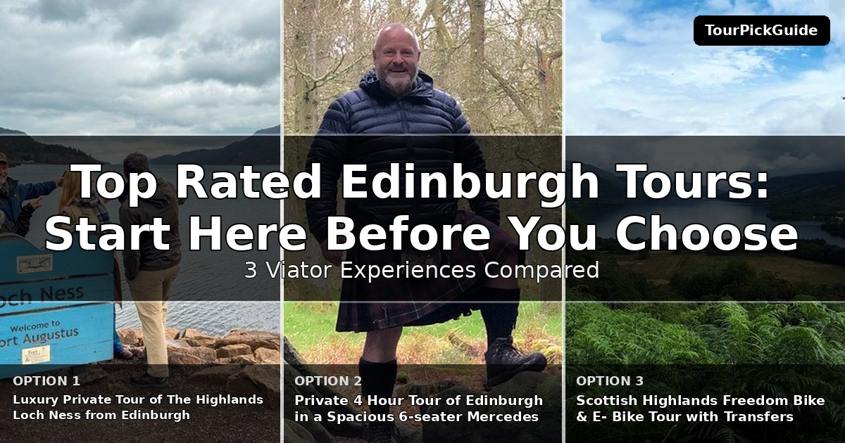 top rated Edinburgh tours – three Viator experiences compared