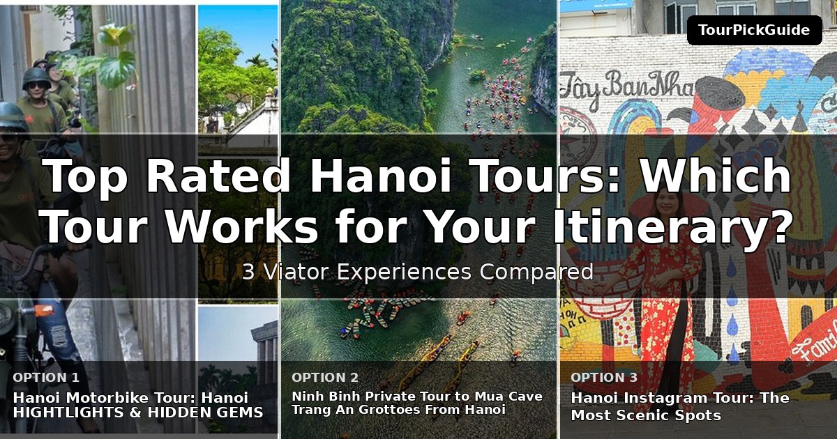 top rated Hanoi tours – three Viator experiences compared