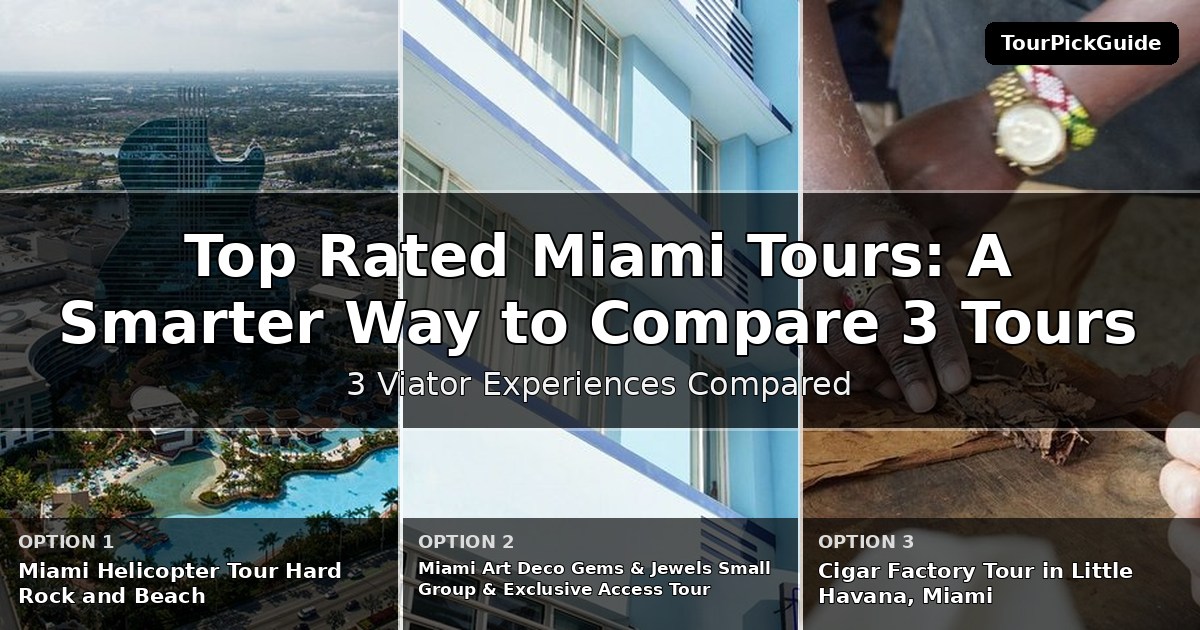 top rated Miami tours – three Viator experiences compared