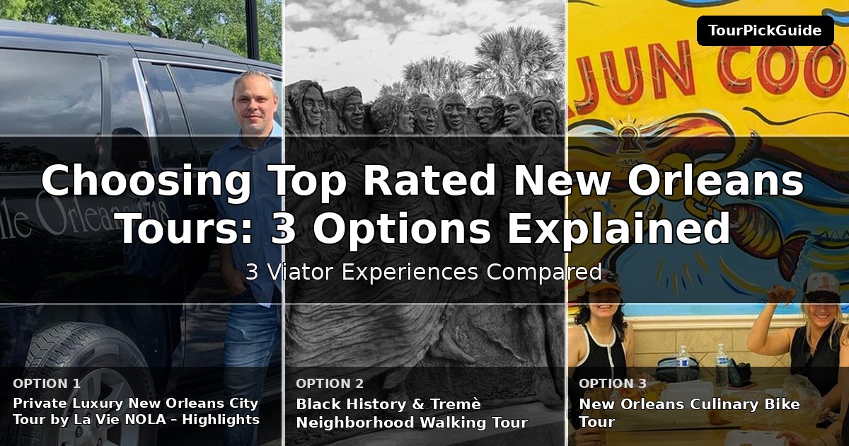 top rated New Orleans tours – three Viator experiences compared