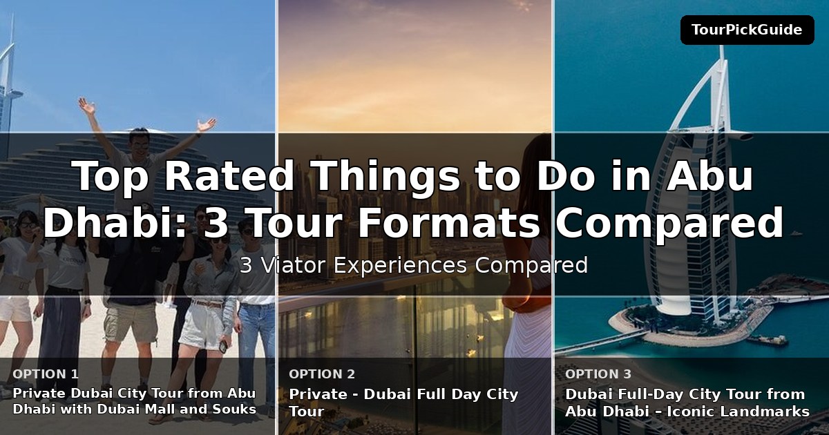 top rated things to do in Abu Dhabi – three Viator experiences compared
