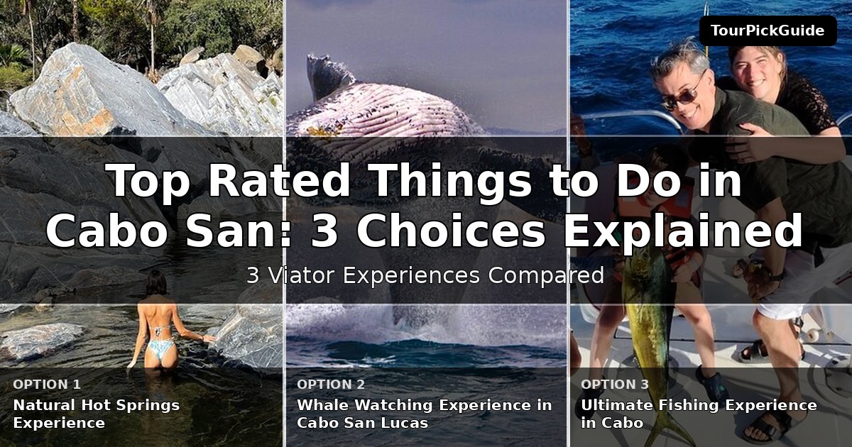 top rated things to do in Cabo San Lucas – three Viator experiences compared