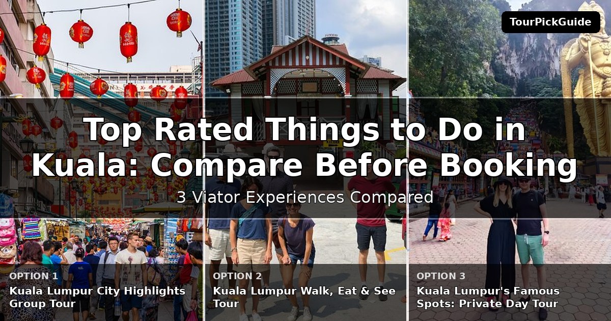 top rated things to do in Kuala Lumpur – three Viator experiences compared