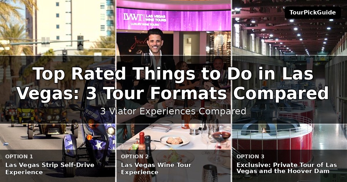 top rated things to do in Las Vegas – three Viator experiences compared