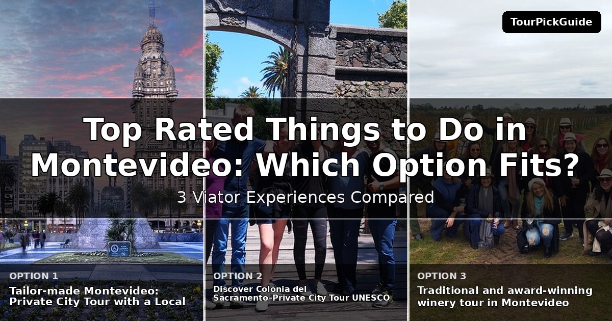 top rated things to do in Montevideo – three Viator experiences compared