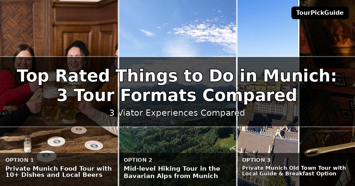 top rated things to do in Munich – three Viator experiences compared