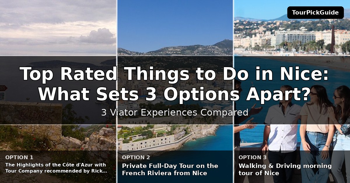 top rated things to do in Nice – three Viator experiences compared