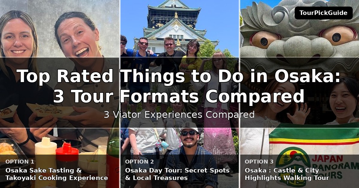 top rated things to do in Osaka – three Viator experiences compared