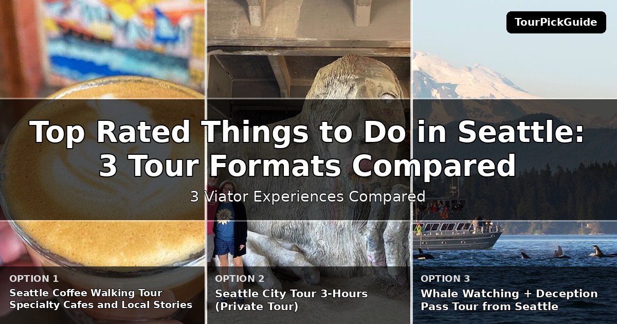 top rated things to do in Seattle – three Viator experiences compared