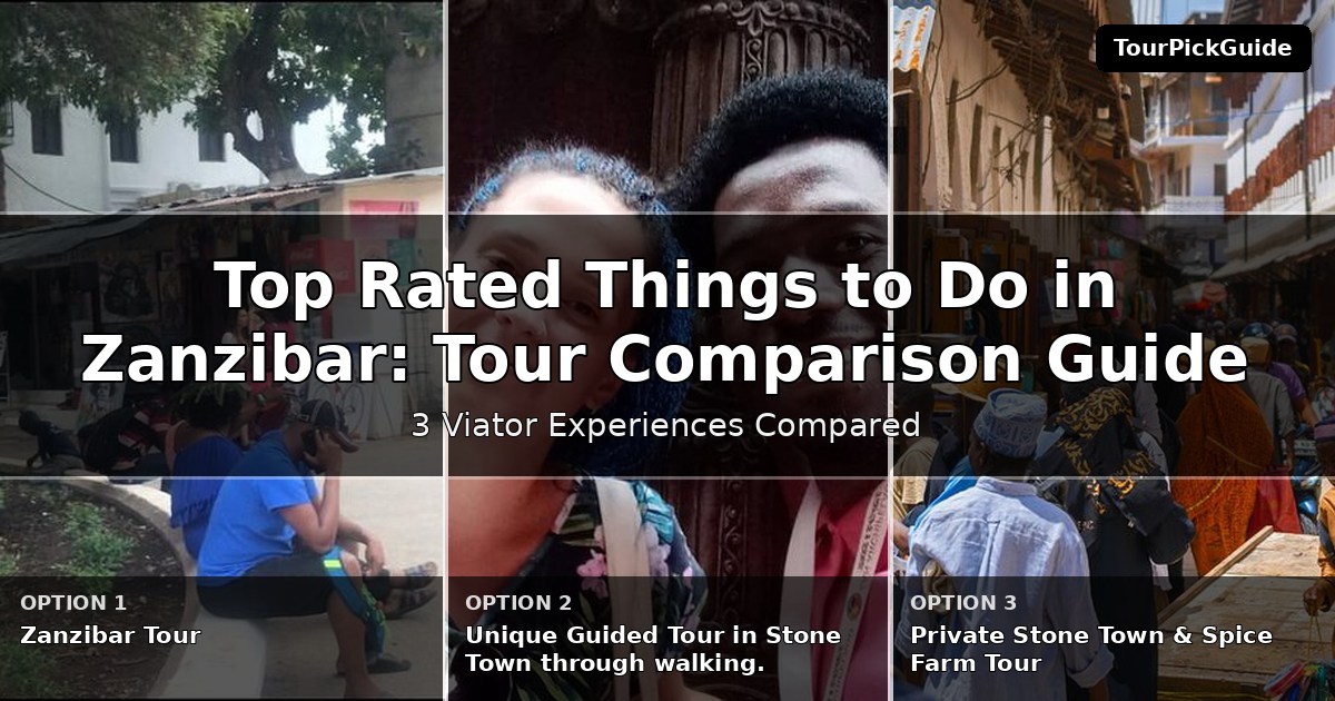top rated things to do in Zanzibar City – three Viator experiences compared