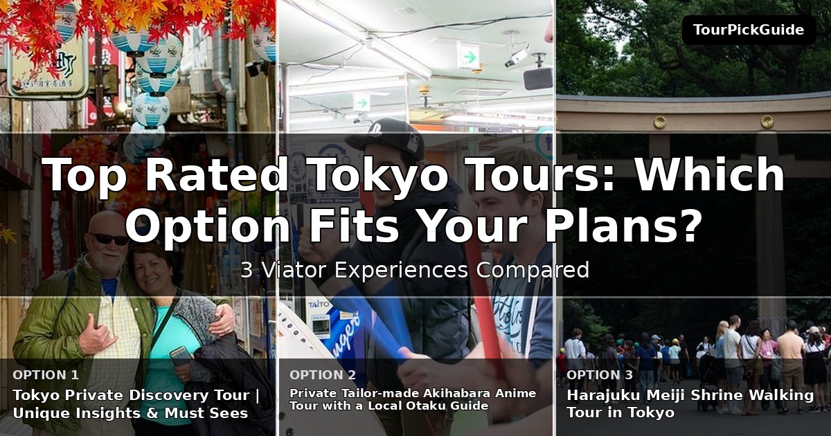 top rated Tokyo tours – three Viator experiences compared