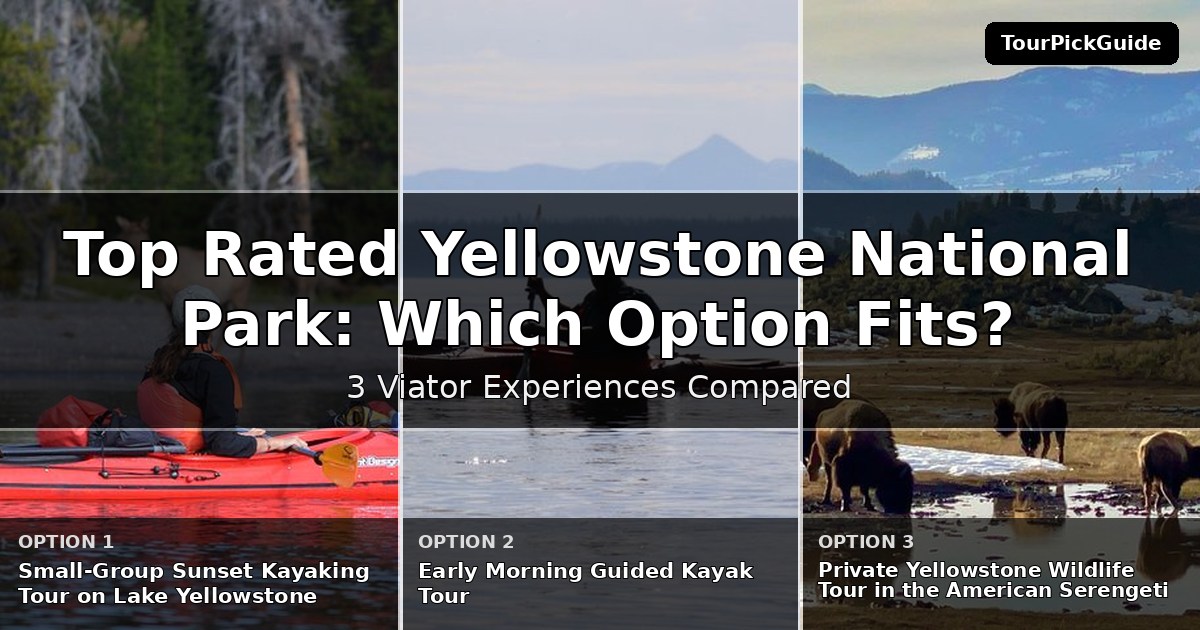 top rated Yellowstone National Park tours – three Viator experiences compared