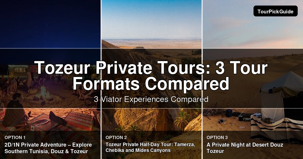 Tozeur private tours – three Viator experiences compared