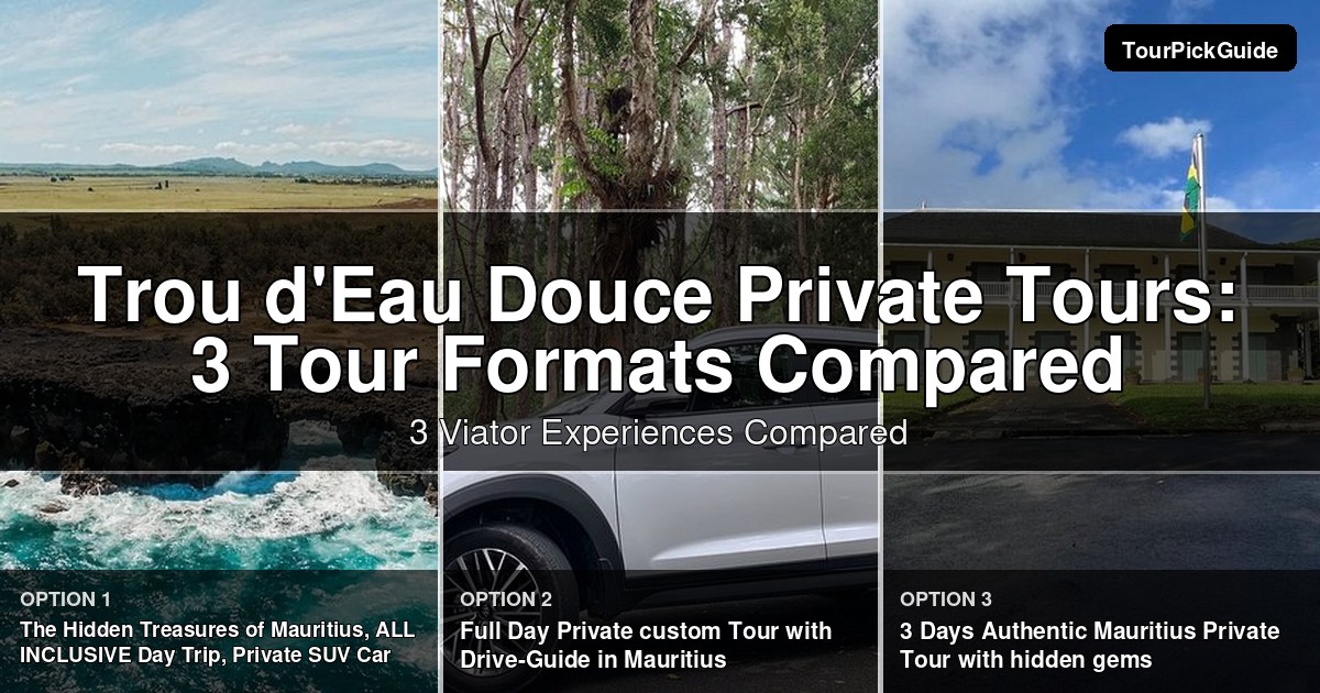 Trou d'Eau Douce private tours – three Viator experiences compared