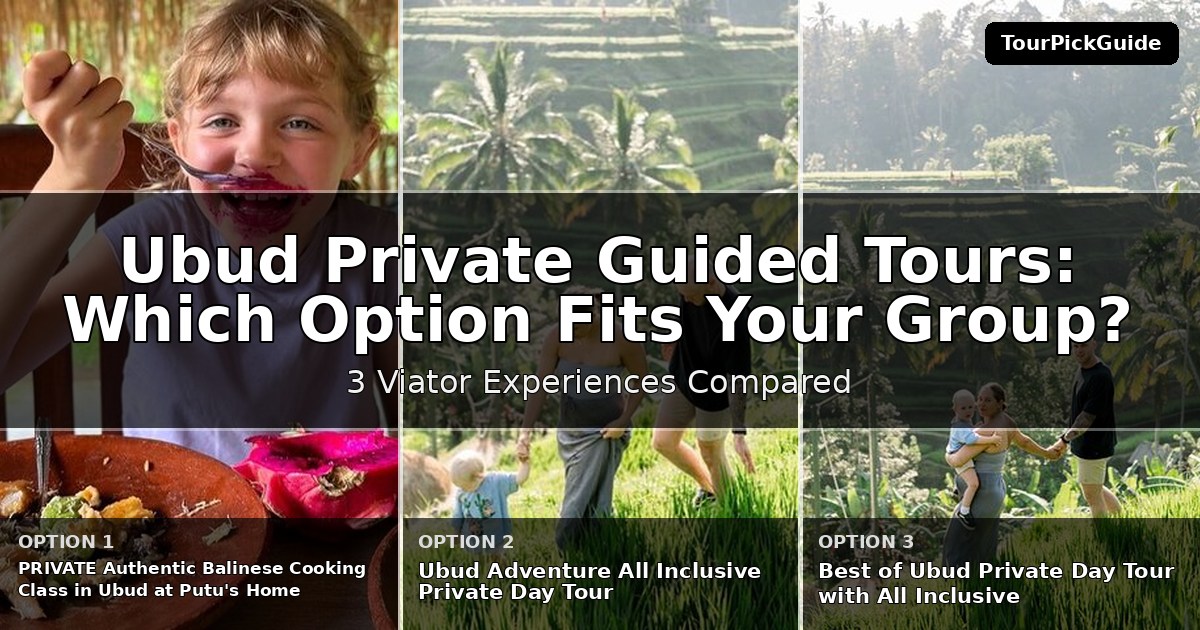 Ubud private guided tours – three Viator experiences compared