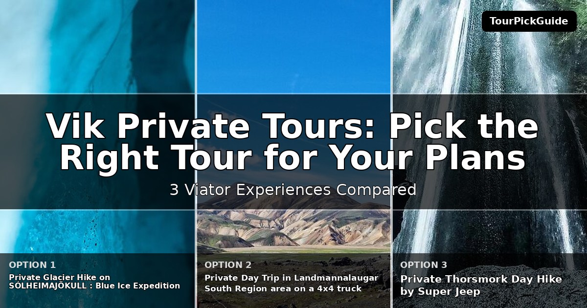 Vik private tours – three Viator experiences compared