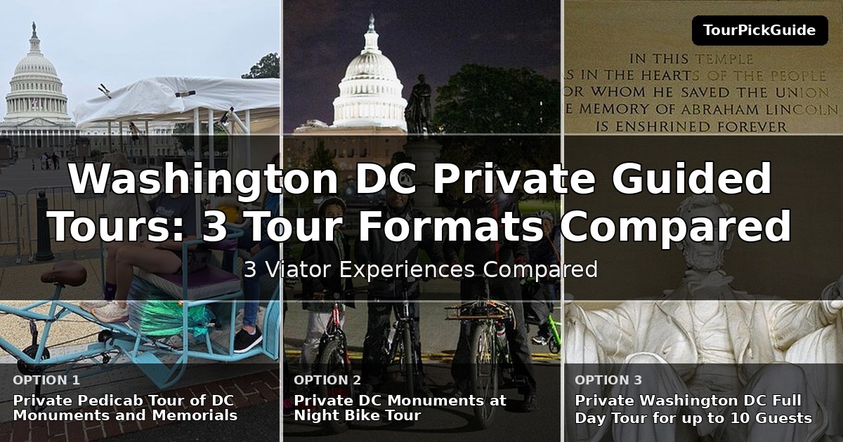 Washington DC private guided tours – three Viator experiences compared