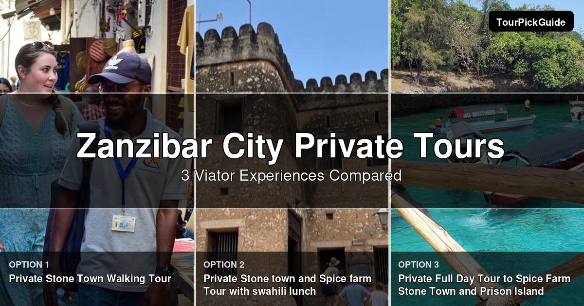Zanzibar City private tours – three Viator experiences compared