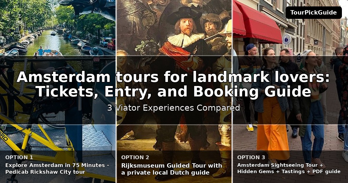 Amsterdam tours for landmark lovers – three Viator experiences compared