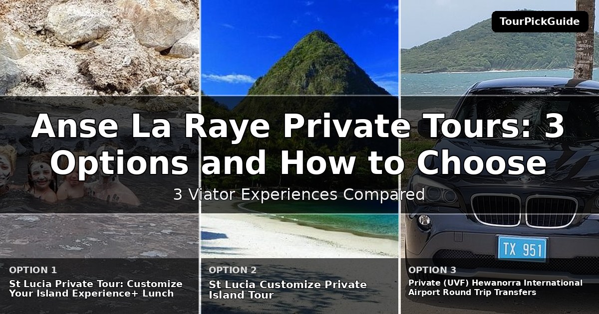 Anse La Raye private tours – three Viator experiences compared