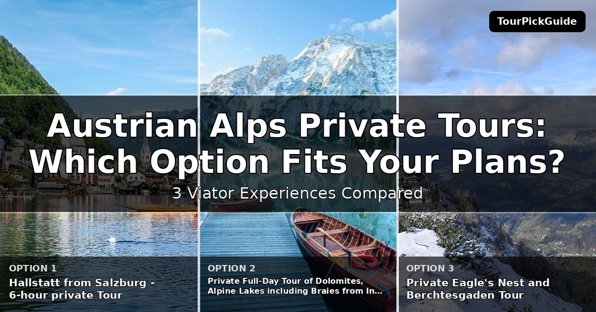 Austrian Alps private tours – three Viator experiences compared
