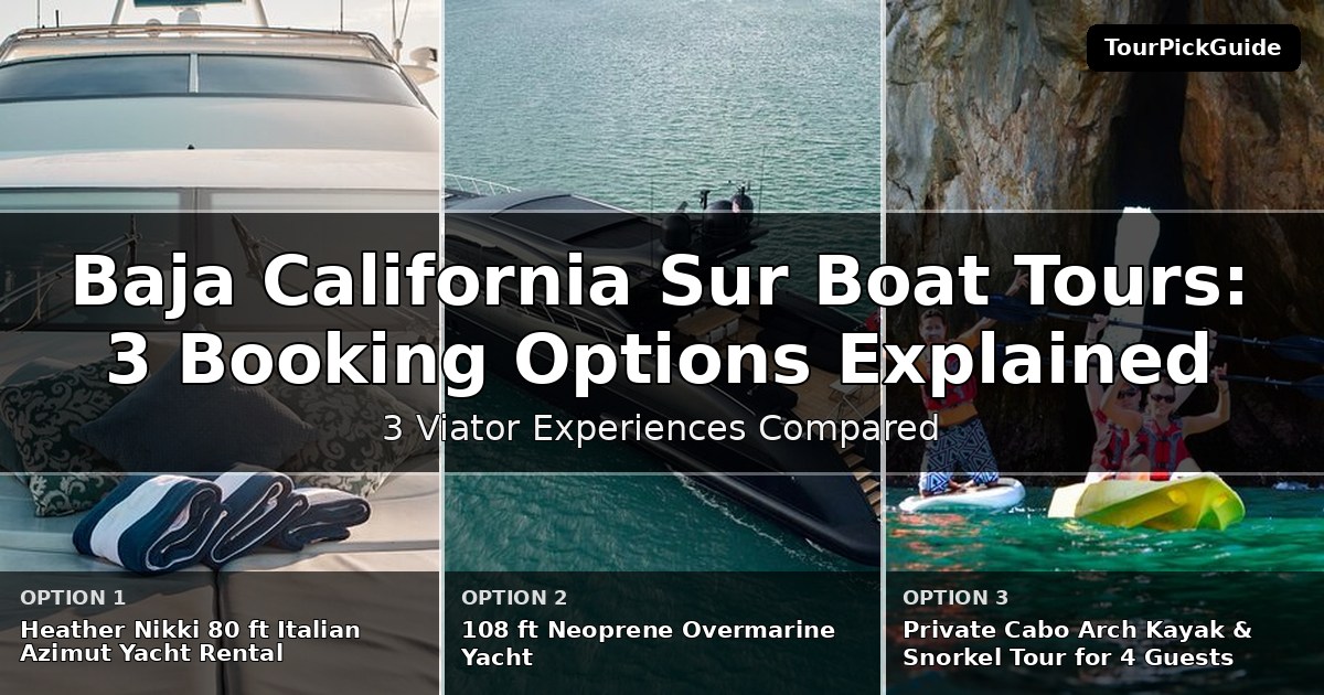 Baja California Sur boat tours – three Viator experiences compared