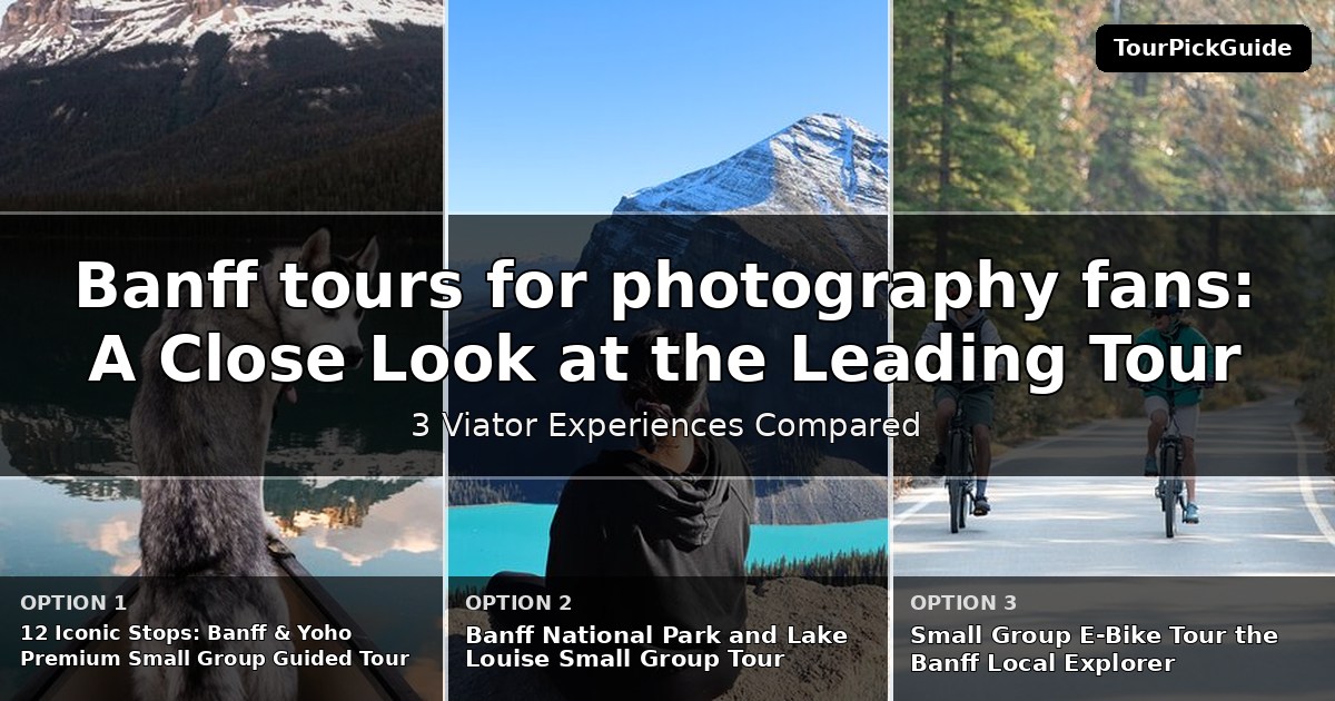Banff tours for photography fans – three Viator experiences compared