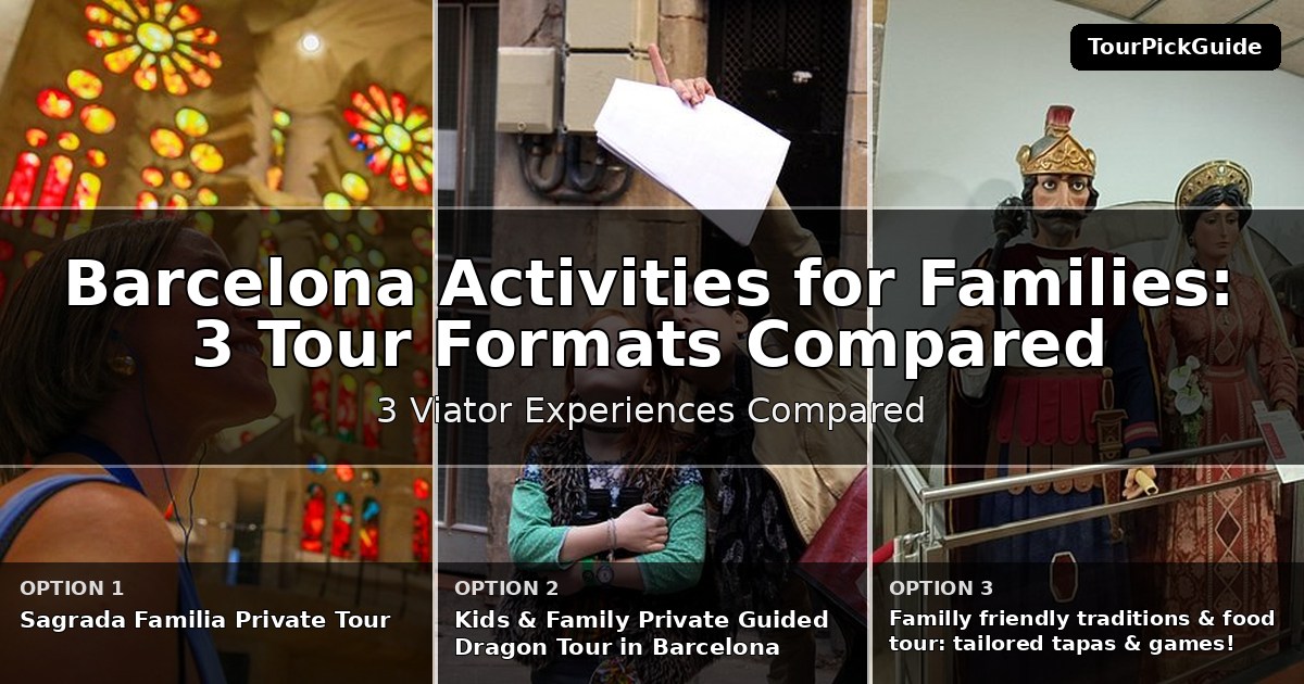Barcelona activities for families – three Viator experiences compared