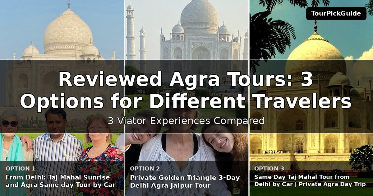 best reviewed Agra tours – three Viator experiences compared