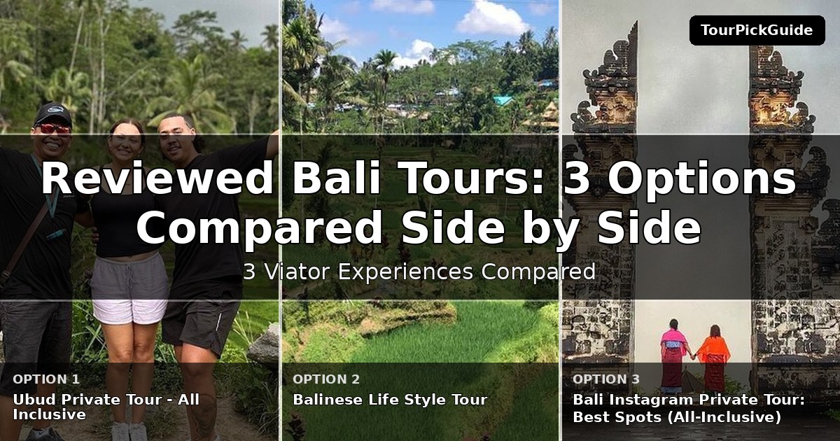 best reviewed Bali tours – three Viator experiences compared