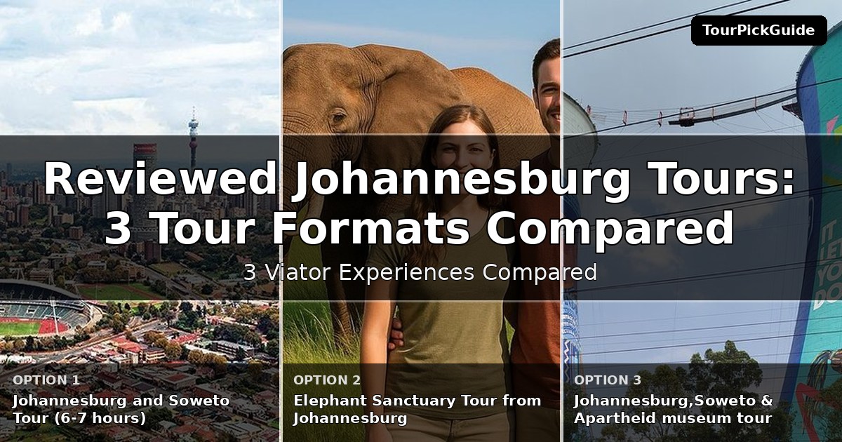 best reviewed Johannesburg tours – three Viator experiences compared