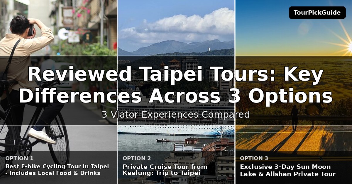best reviewed Taipei tours – three Viator experiences compared