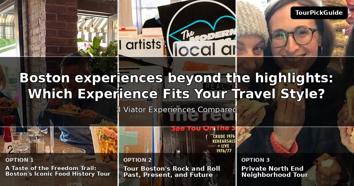 Boston experiences beyond the highlights – three Viator experiences compared