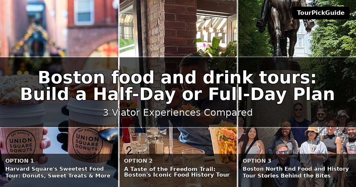 Boston food and drink tours – three Viator experiences compared